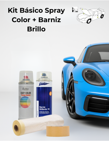 KIT BÁSICO BARNIZ Y PINTURA EN SPRAY CON COLOR...