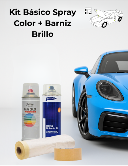 KIT BÁSICO BARNIZ Y PINTURA EN SPRAY CON COLOR PERSONALIZADO