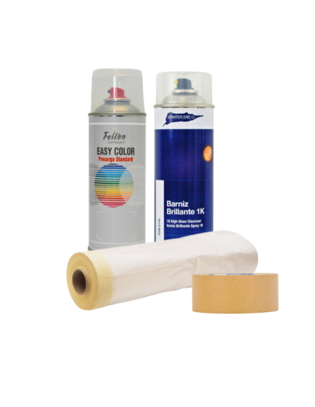KIT BÁSICO BARNIZ Y PINTURA EN SPRAY CON COLOR PERSONALIZADO