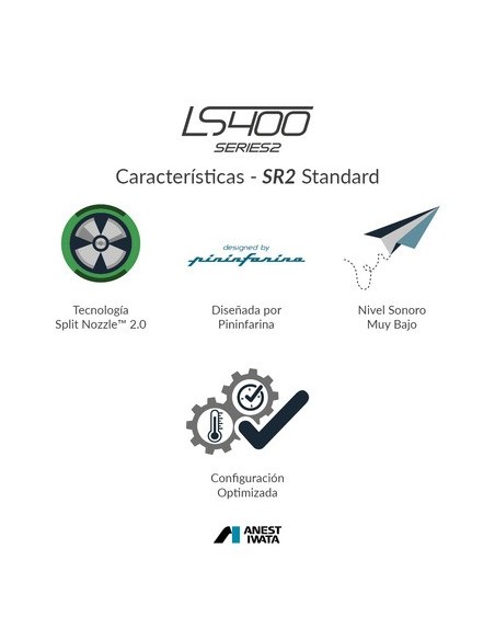 PISTOLA LS-400 SR2 ECO SET 1.3ETS VERDE IWATA